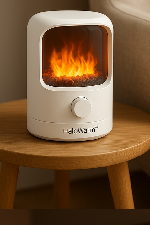 HaloWarm™ — Chauffrette Ambiance 3D à Effet Flamme
