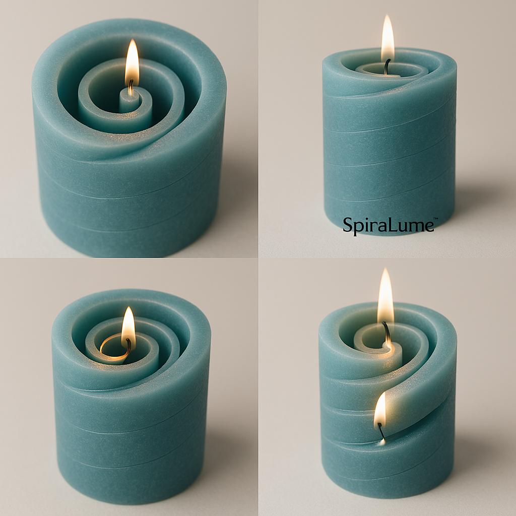 SpiraLume™ – Chandelle Spiralée Rotative